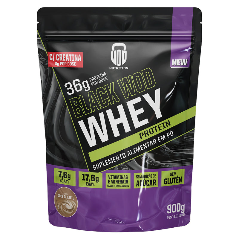 kit Gainners Whey com Creatina  Black Wod + Creatina Pura 300g + Coqueteleira - Wod Nutrition