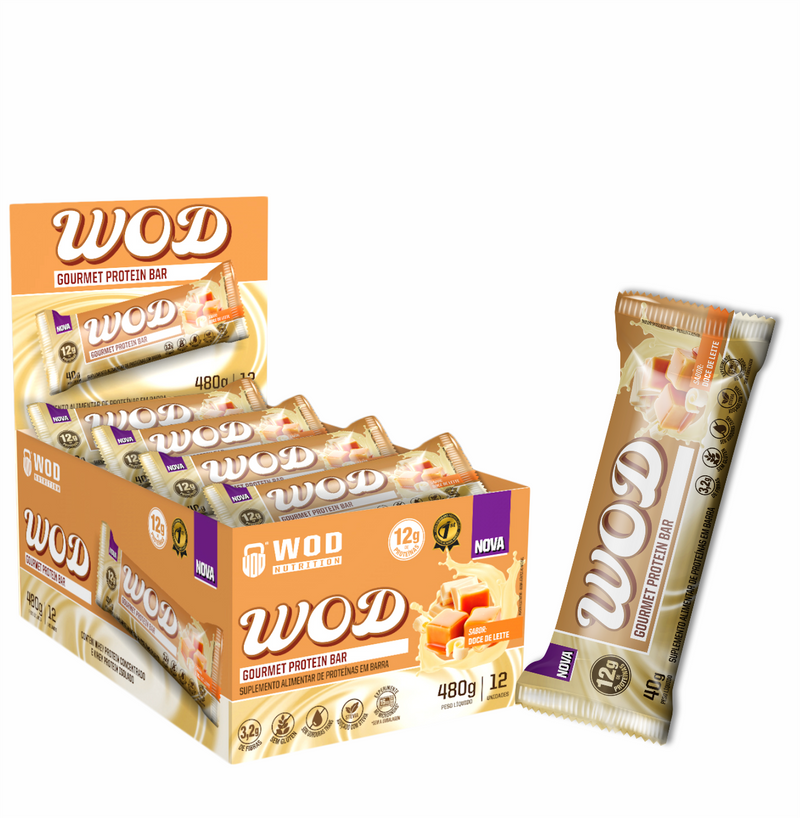 WOD GOURMET PROTEIN BAR DOCE DE LEITE CAIXA 12 UNI