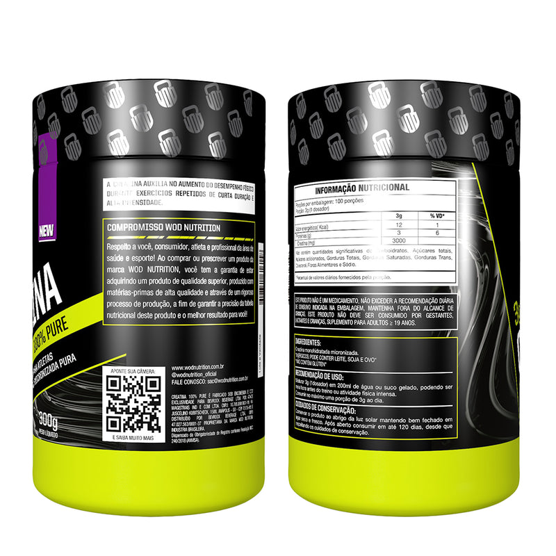 Creatina 100% Pura Mono-Hidratada 300g – Black Friday