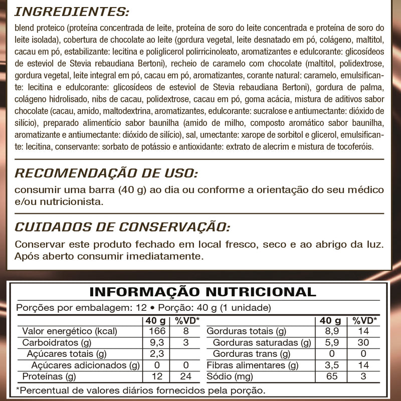 WOD GOURMET PROTEIN BAR BRIGADEIRO CAIXA 12 UNI