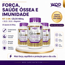 Kit 3 uni. Cálcio 400mg + Vit.D10mg + Vit.K 65mcg+ Magnésio 65mg (60 Cápsulas de 610mg)