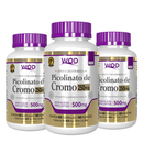 Kit 3 uni. Picolinato de Cromo 250mcg (60 Cápsulas de 500mg)