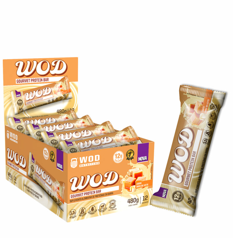 Wod Gourmet Protein Bar Doce de Leite – Caixa com 12 unidades