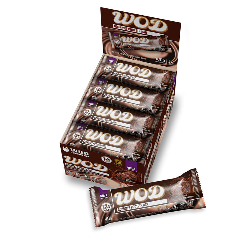 WOD GOURMET PROTEIN BAR BRIGADEIRO CAIXA 12 UNI