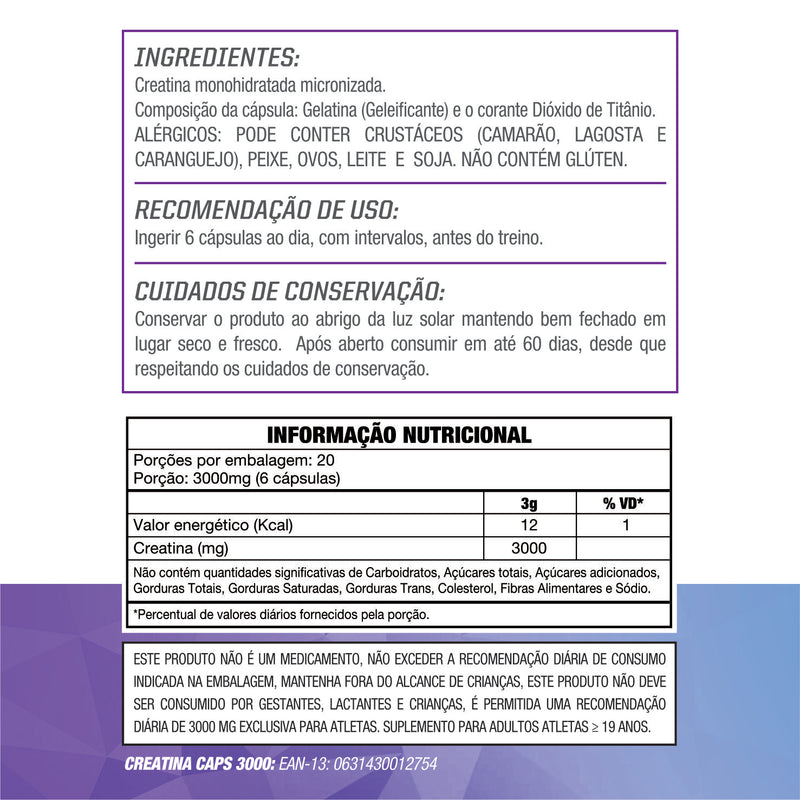 kit Família Creatina Monohidratada 100% Pura Importada - Wod Nutrition