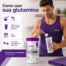 Glutamina 100% Pura L-Glutamina Micronizada 300g WOD Nutrition – 60 Porções, 5g por Dose, Sem Sabor
