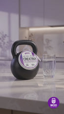 Creatina 100% Pura Monohidratada 900g WOD Nutrition – 180 Porções, Sem Sabor, Pote Kettlebell