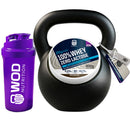 Whey Protein 100% Puro Zero Lactose 22g de proteínas por dose de 30g Chocolate 900g - Embalagem Kettlebell Wod Nutrition - Rende 30 Doses