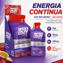 Energy Gel Wod Run 30g - Display C/ 10 Unidades - Morango C/ Maracujá - Carboidratos Palatinose, Maltodextrina e Frutose.